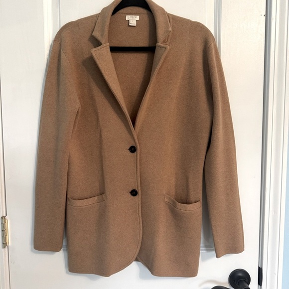 J. Crew Women's Tan Sweater Blazer Size Small - Picture 2 of 8